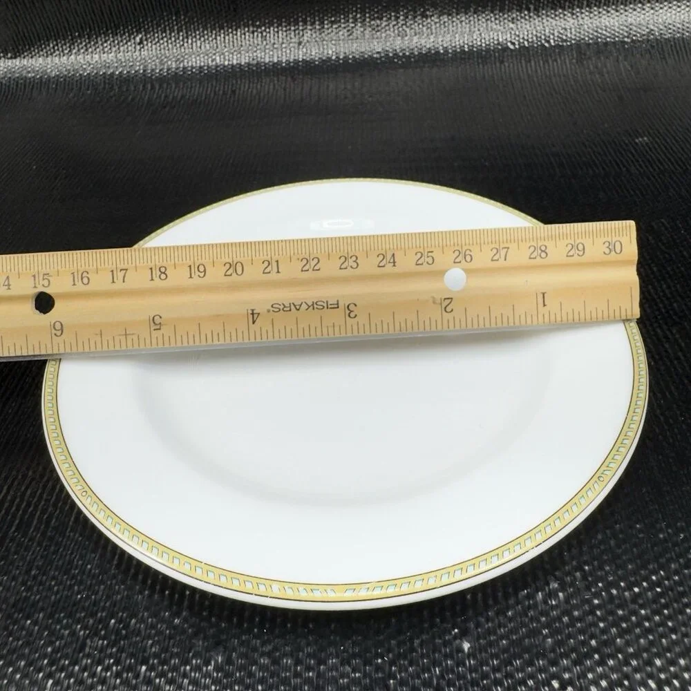 Fortessa Decorated Edges Porcelain 6inch Plate‎ Dish Set 4 Plates Dishes Vintage